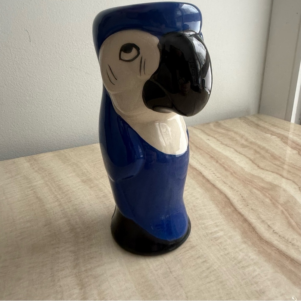 Disney Black and Blue Ceramic Parrot Vase